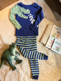 Old Navy Navy and Green Dinosaur Pajama Set