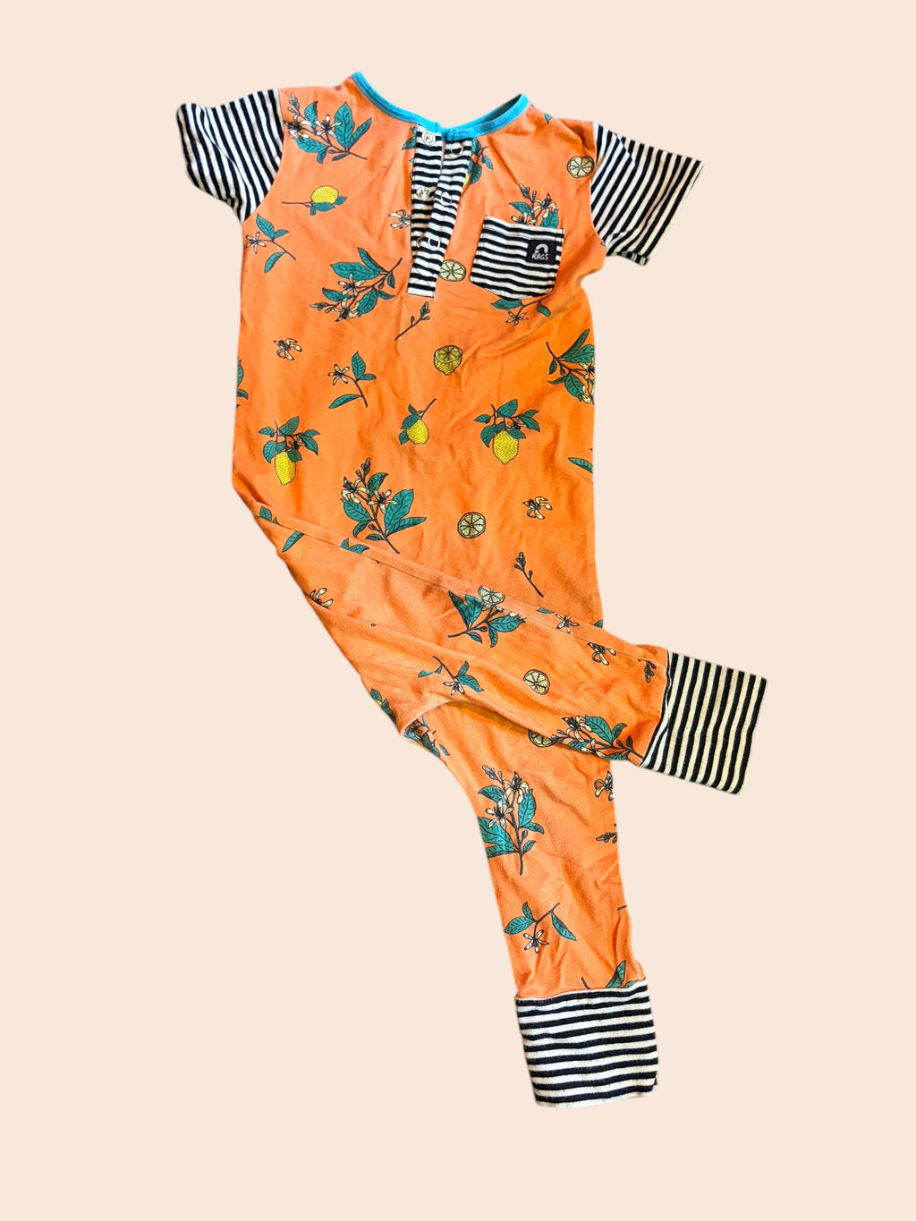 RAGS 2T Girls Lemon Romper