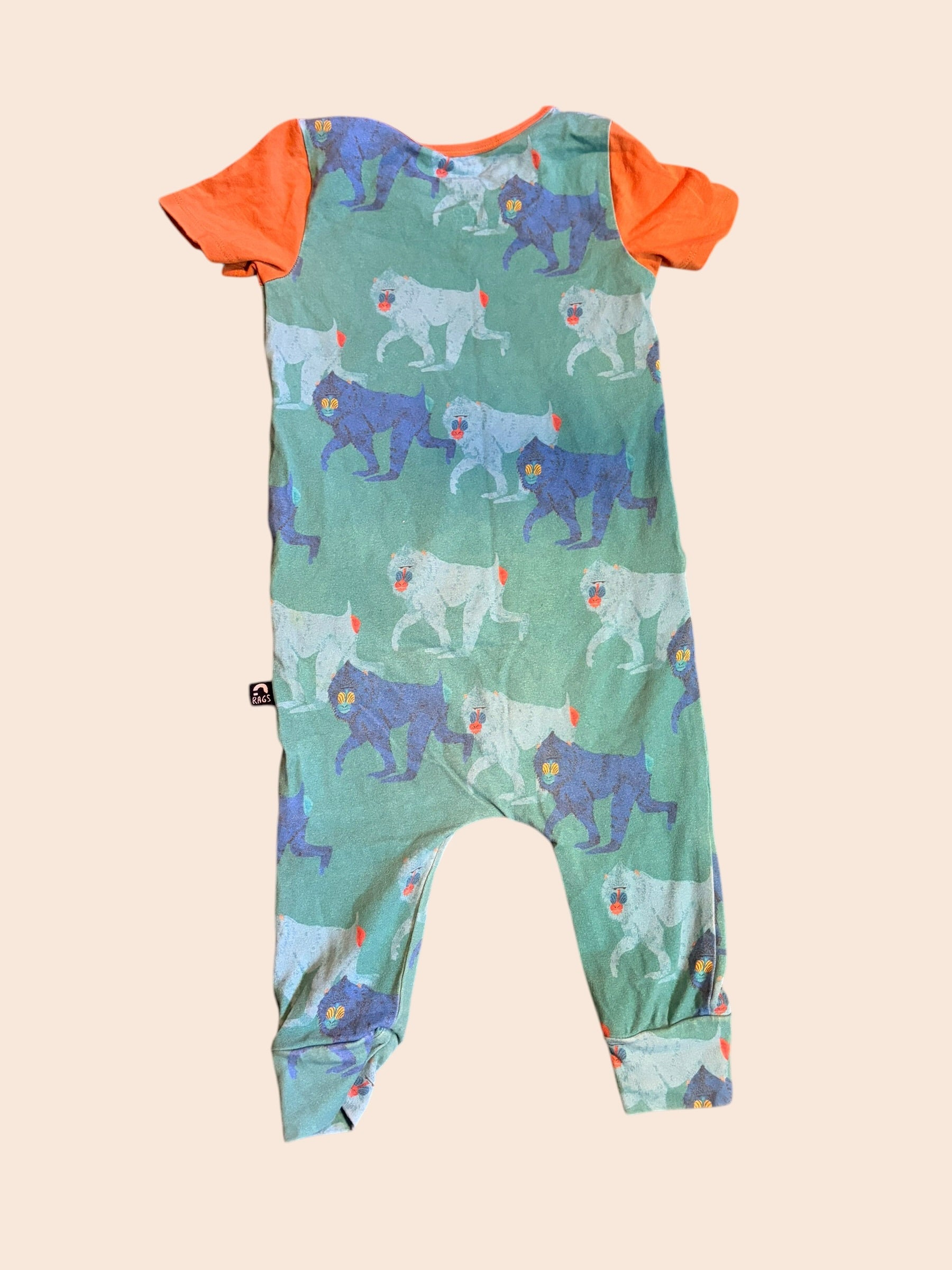 RAGS 12-18 MO Girls Primate Romper